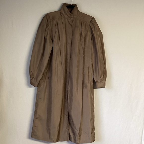 Vintage Rain Shedder Elegant Women’s Tan Long Light Weight Trench Coat Size 9/10 - Picture 1 of 11